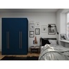 Manhattan Comfort Gramercy 2-Section Wardrobe Closet in Tatiana Midnight Blue 157GMC4